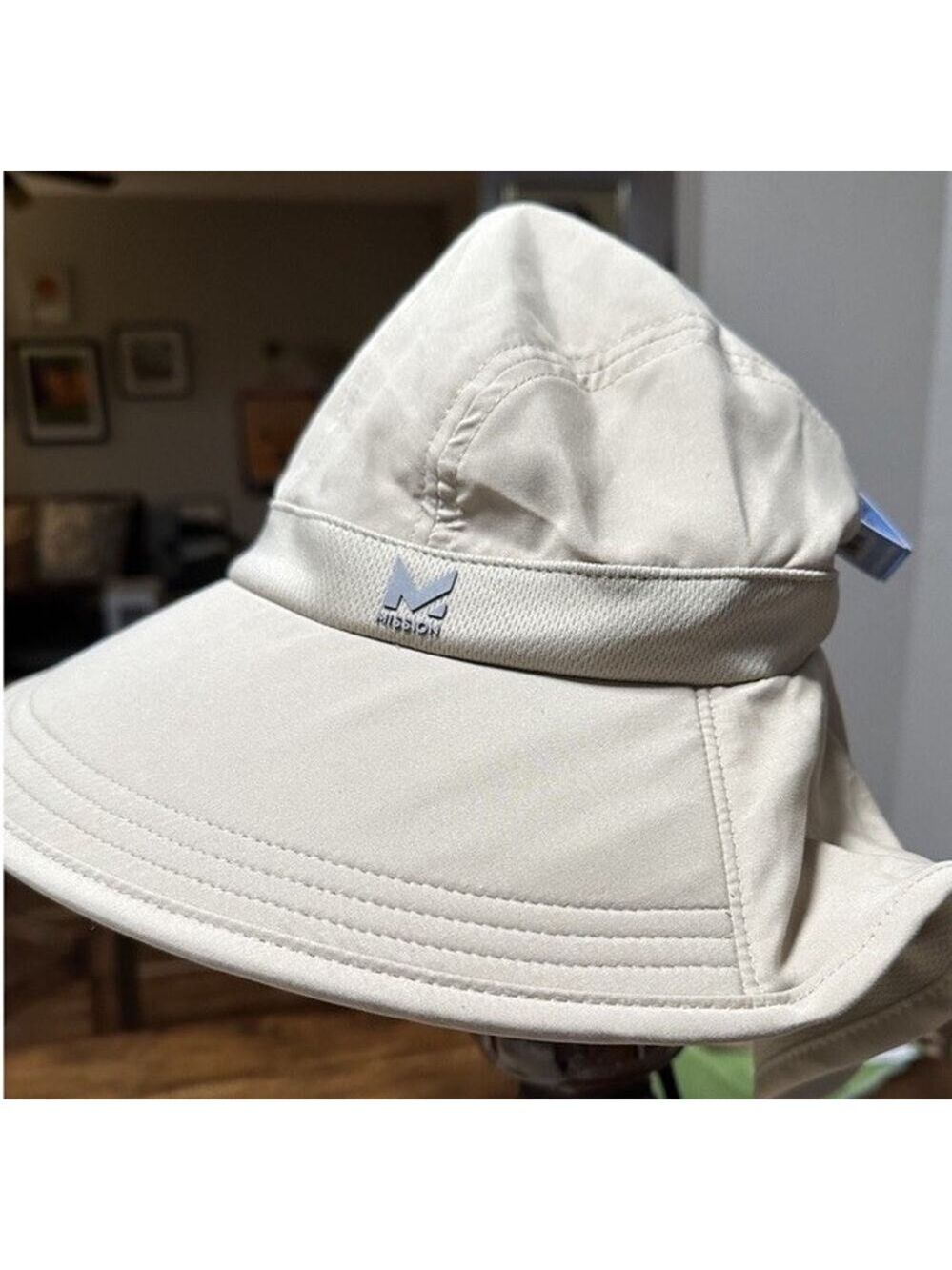 Mission Pro Cooling Sun Defender Hat, Upf50 Khaki Unisex Wide Hat Nape Wet